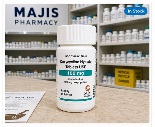 Doxycycline Hyclate 100mg (50 Tablets)